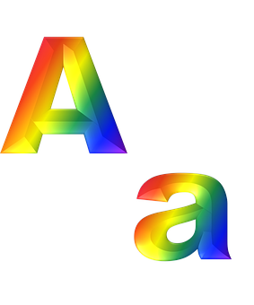 Colorful3 D Letter A PNG