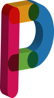 Colorful3 D Letter B PNG
