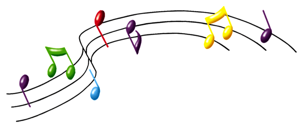 Colorful3 D Music Notes PNG