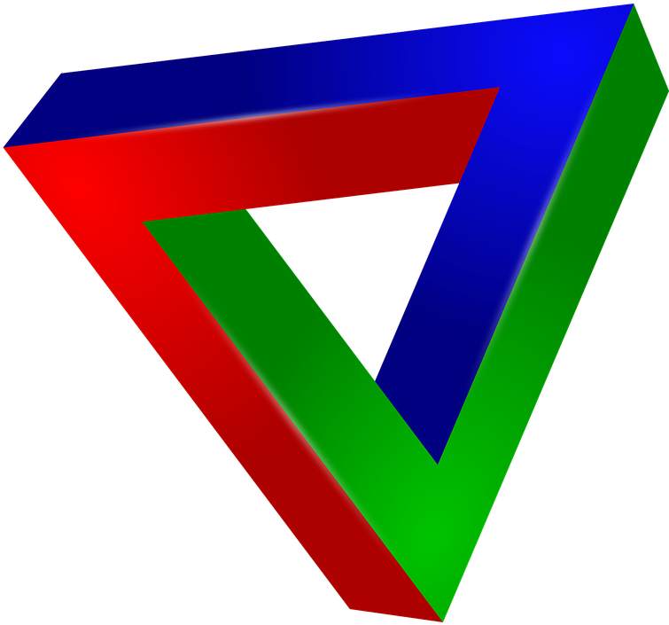 Colorful3 D Penrose Triangle PNG