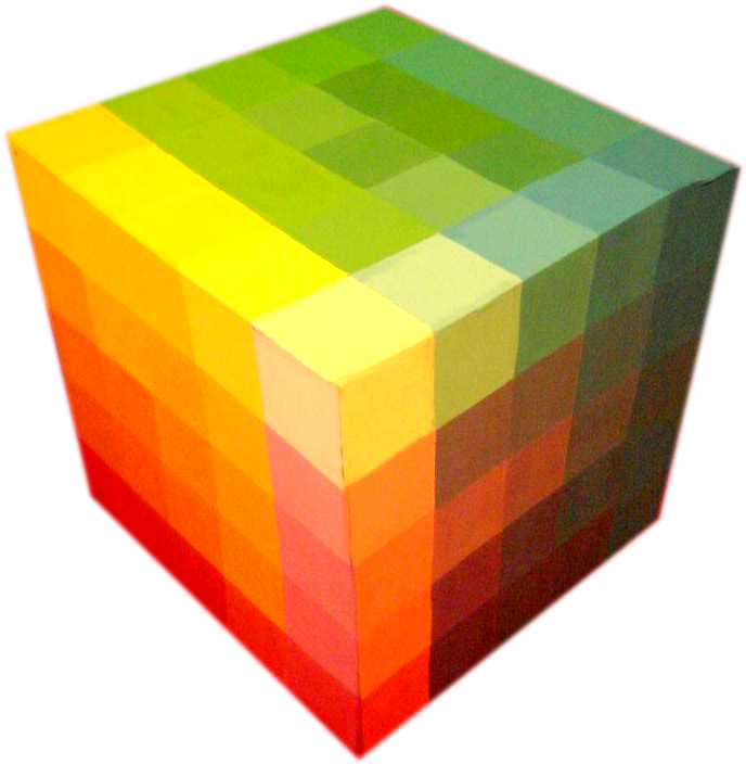 Colorful3 D Pixel Cube PNG