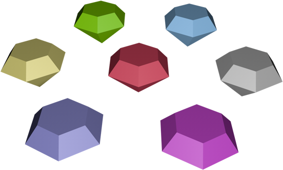 Colorful3 D Polygons Floating PNG