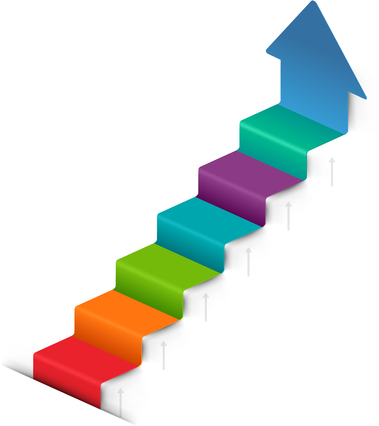 Colorful3 D Progress Stairs PNG