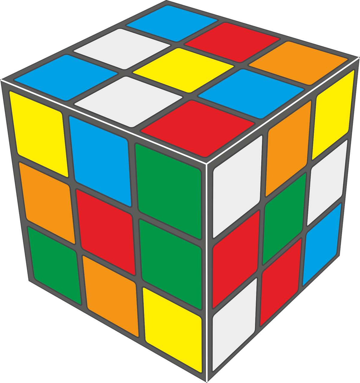 Colorful3 D Puzzle Cube PNG