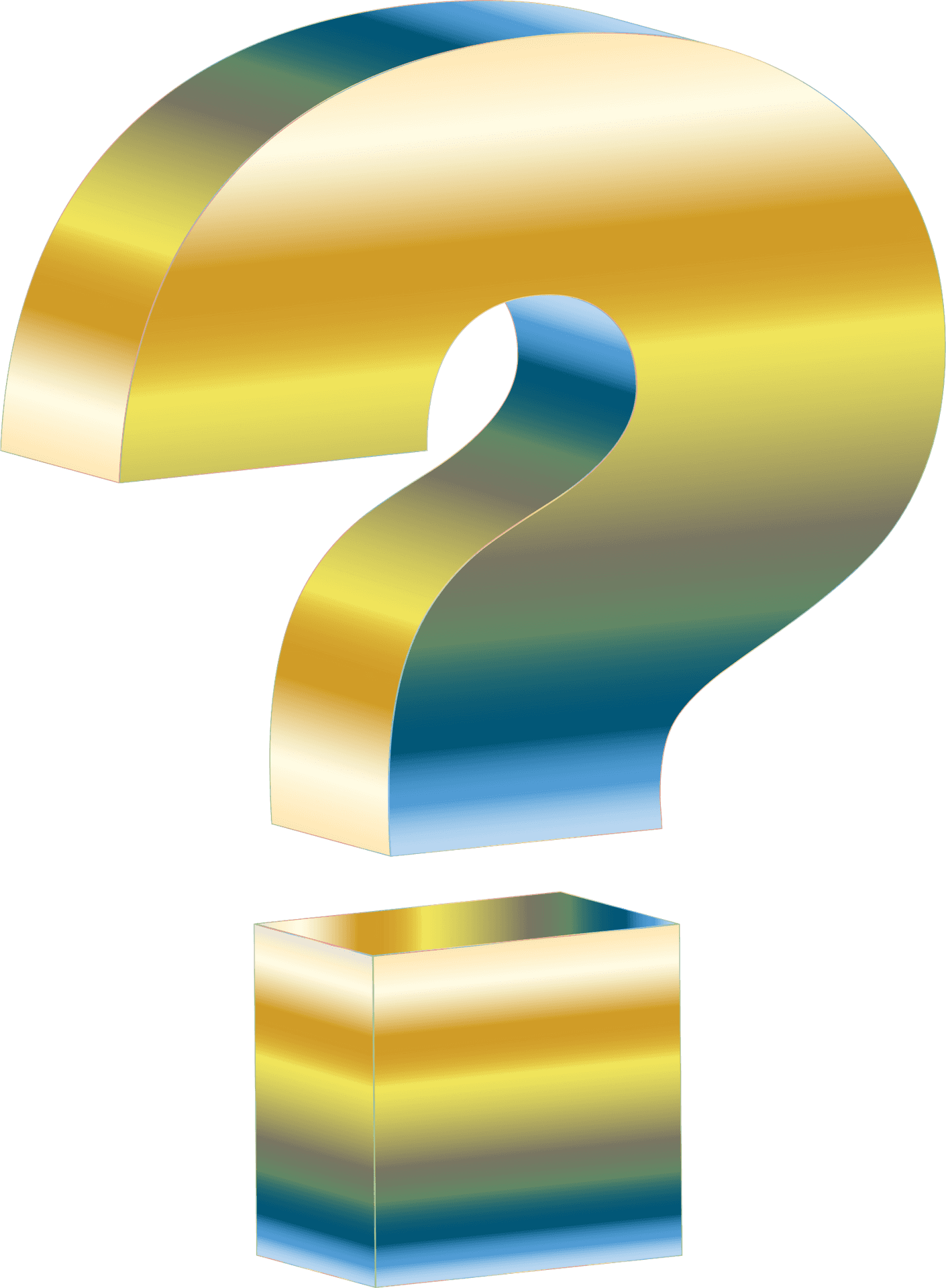 Colorful3 D Question Mark PNG