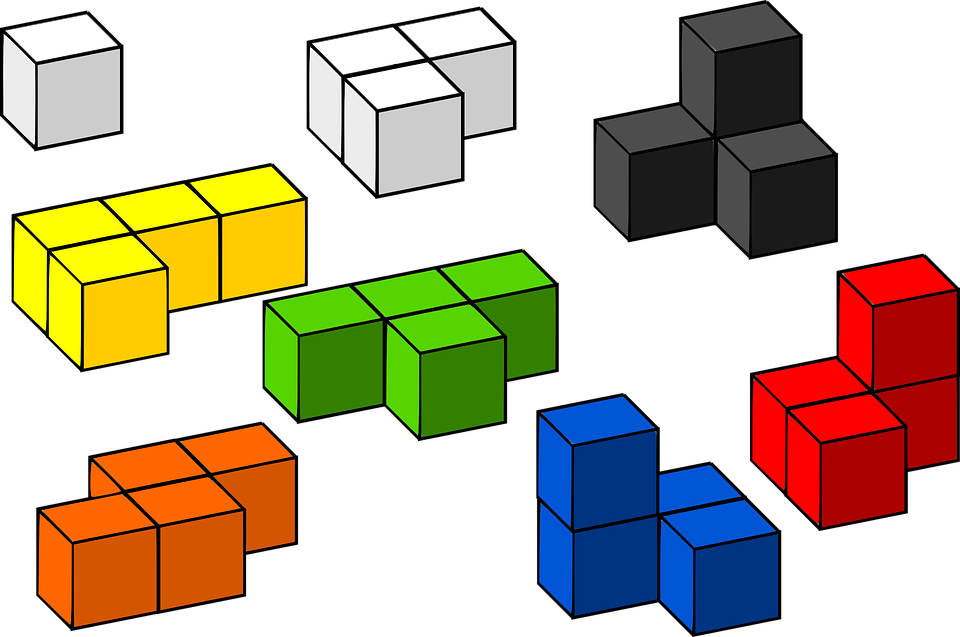 Colorful3 D Tetris Blocks PNG