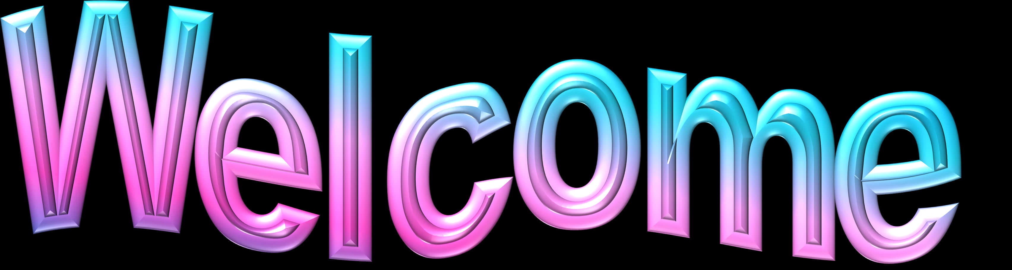 Colorful3 D Welcome Text PNG