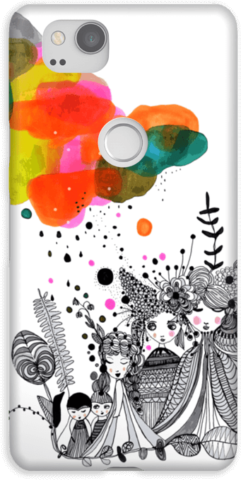 Colorful_ Abstract_ Artwork_ Phone_ Case PNG