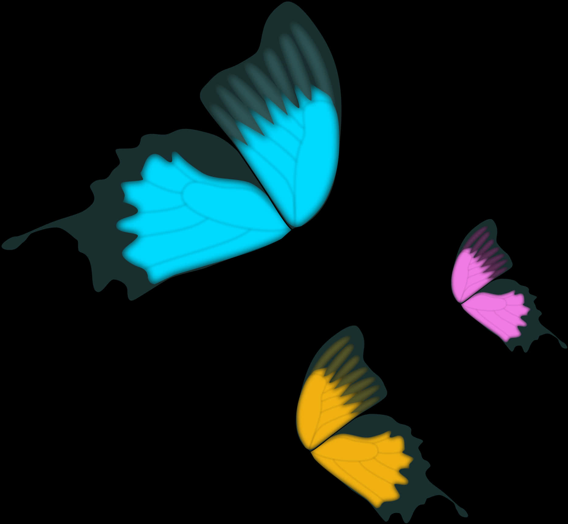 Colorful_ Abstract_ Butterflies PNG