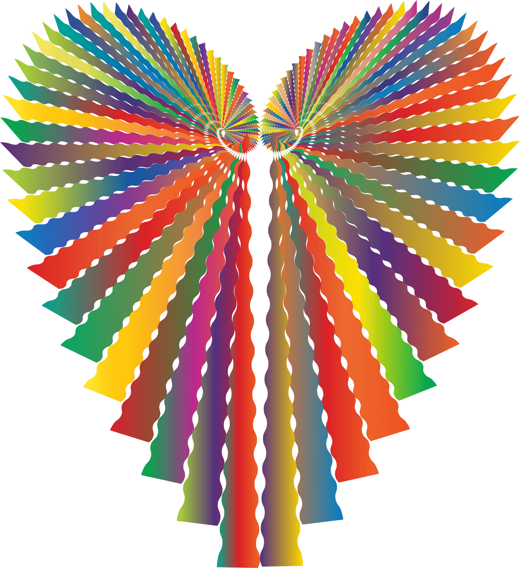 Colorful_ Abstract_ Radiating_ Ribbons PNG
