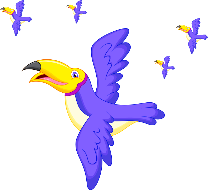 Colorful_ Animated_ Flying_ Birds PNG