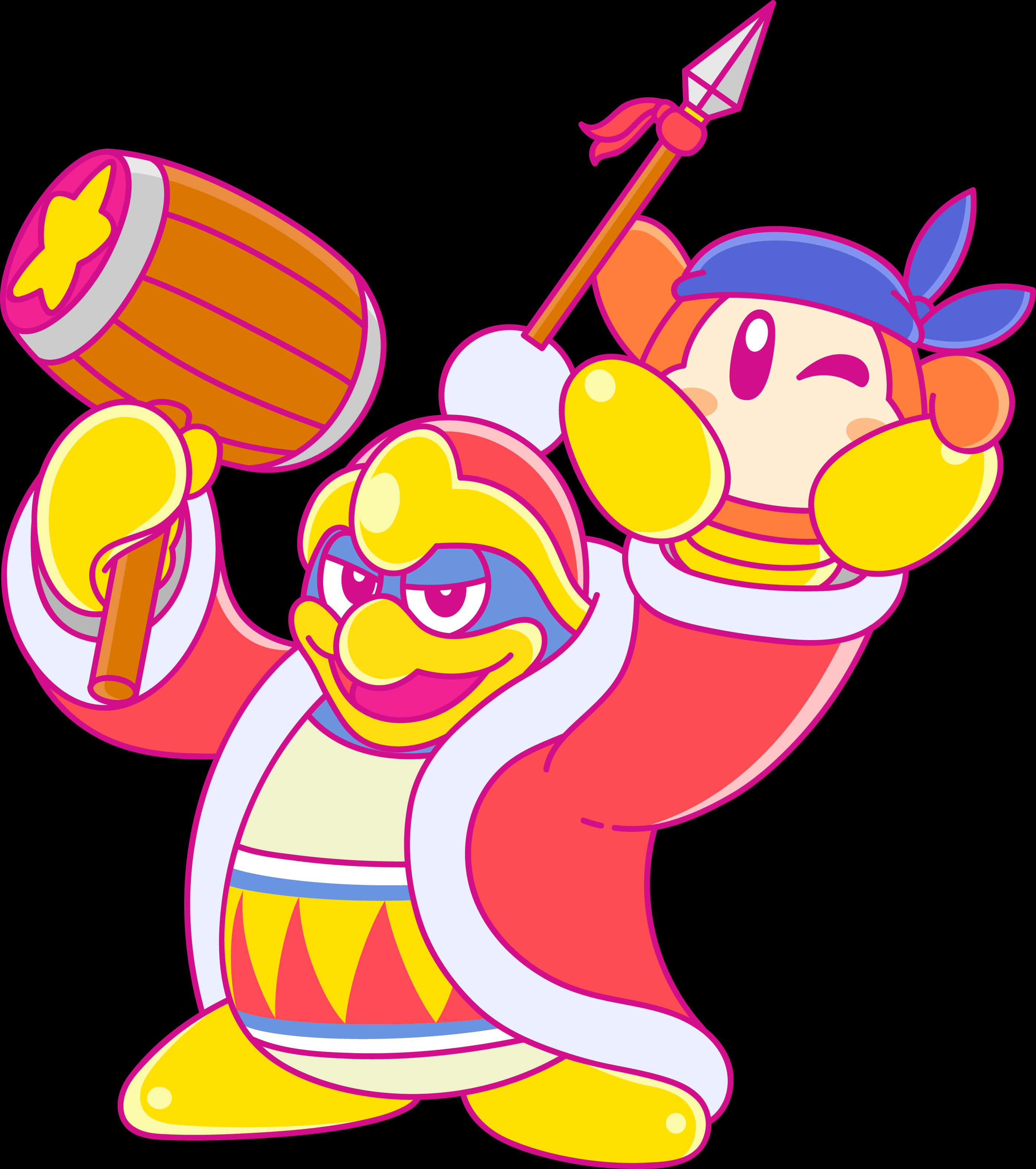 Colorful_ Animated_ King_and_ Knight PNG