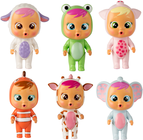 Colorful_ Baby_ Dolls_in_ Animal_ Costumes PNG