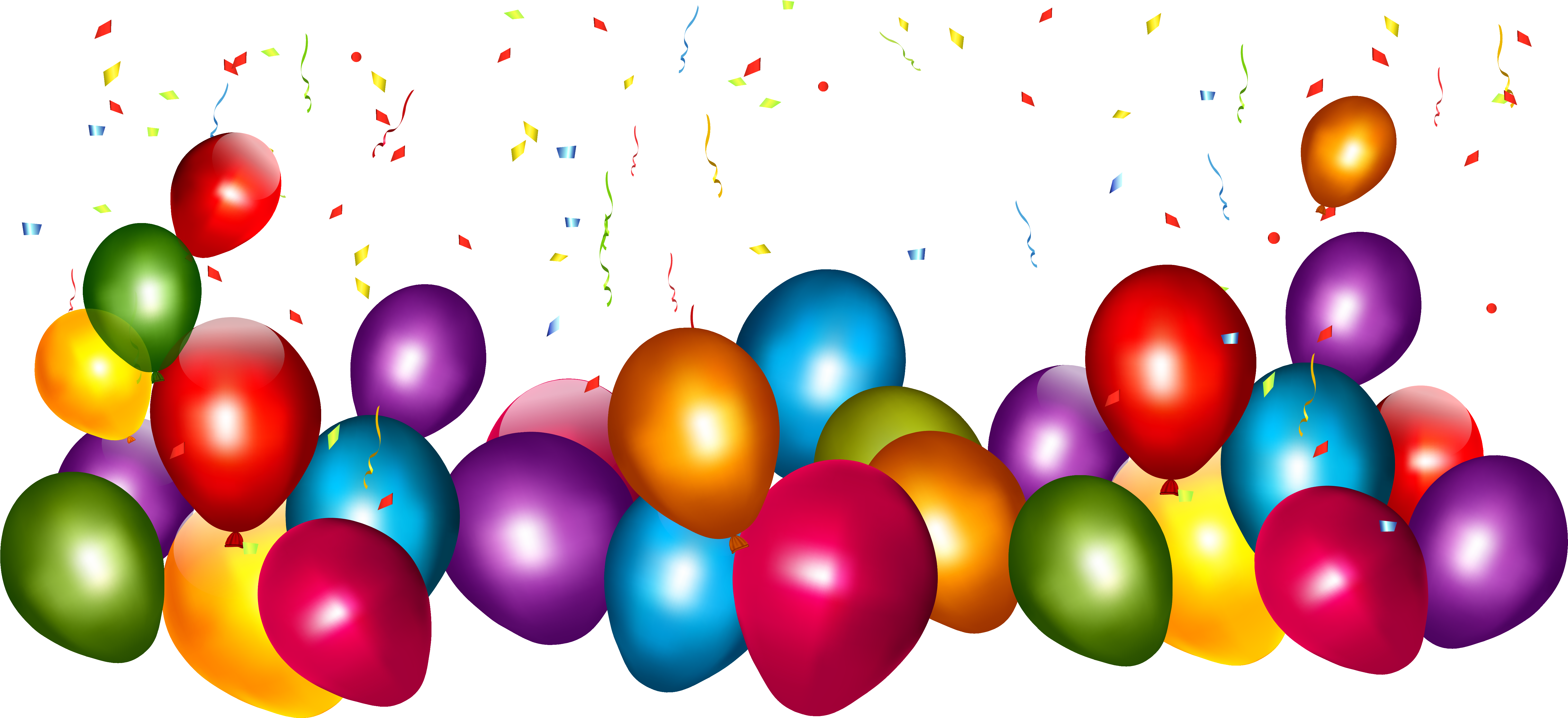 Colorful_ Birthday_ Balloons_and_ Confetti_ Background PNG
