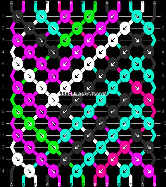 Colorful_ Bracelet_ Pattern_ Guide PNG