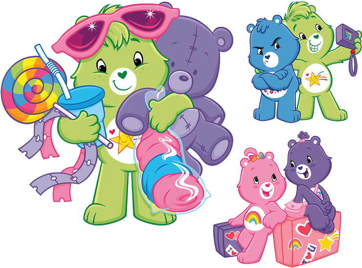 Colorful_ Care_ Bears_ Group PNG