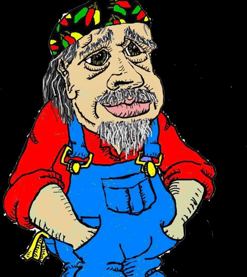 Colorful_ Caricature_ Workman_ Character PNG