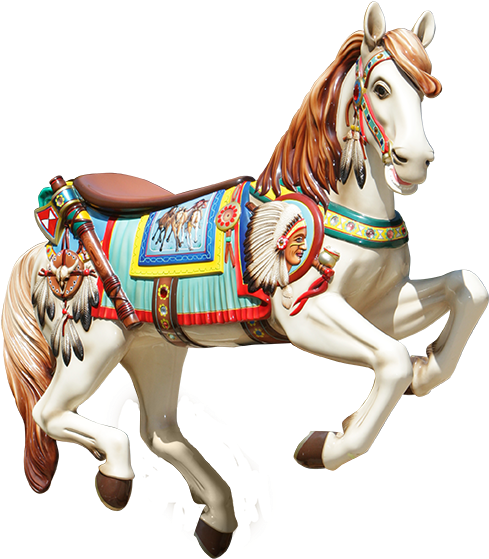 Colorful_ Carousel_ Horse_ Figurine.png PNG