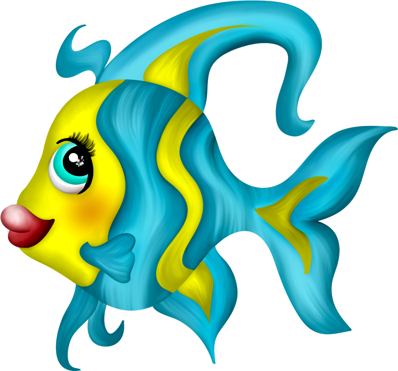 Colorful_ Cartoon_ Fish_ Clipart PNG