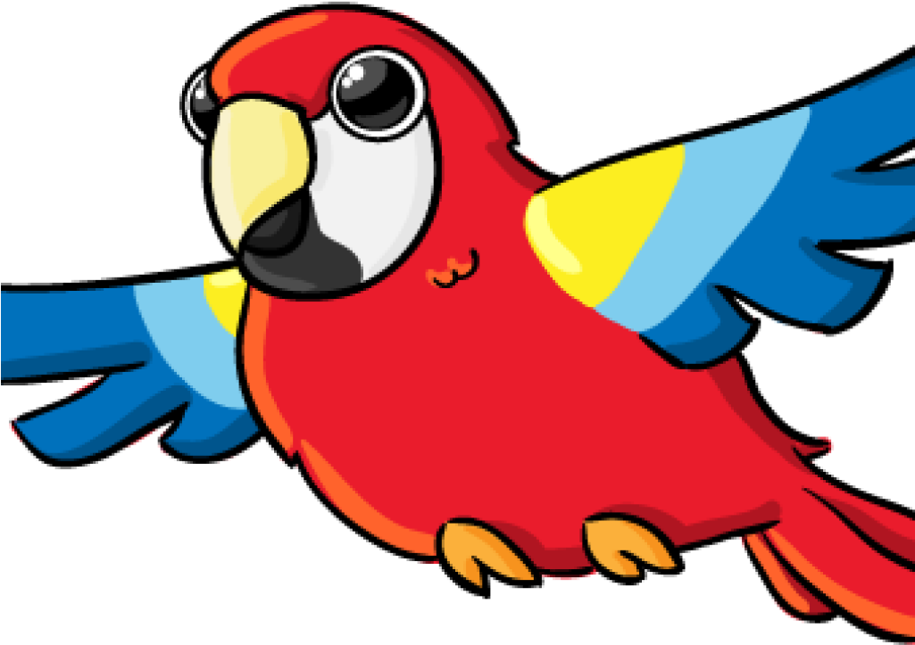 Colorful_ Cartoon_ Macaw_ Flying PNG