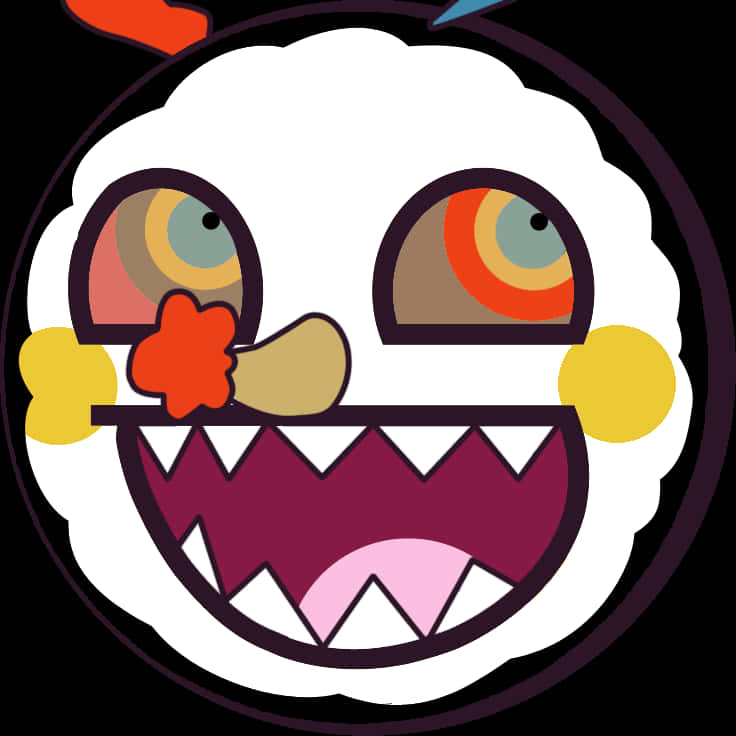 Colorful_ Cartoon_ Monster_ Face PNG