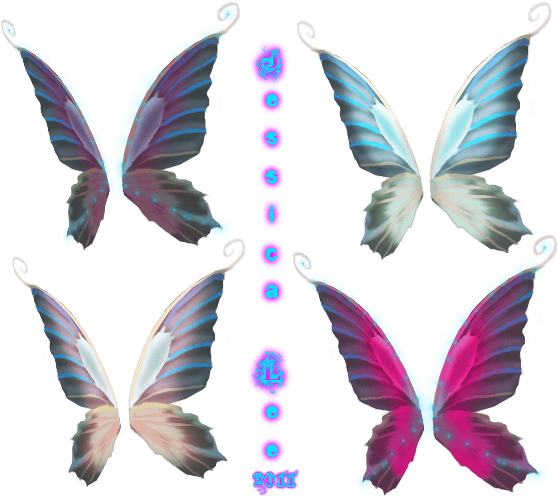 Colorful_ Fairy_ Wings_ Collection_2012 PNG