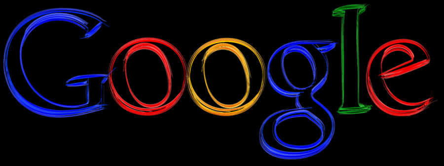 Colorful Google Logo Neon Effect PNG