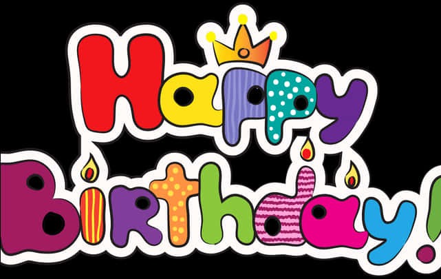 Colorful_ Happy_ Birthday_ Text_ Graphic PNG