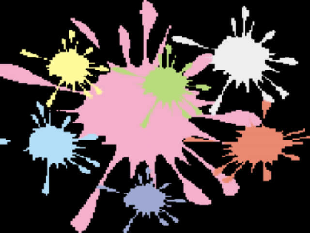 Colorful_ Holi_ Splashes_ Vector PNG