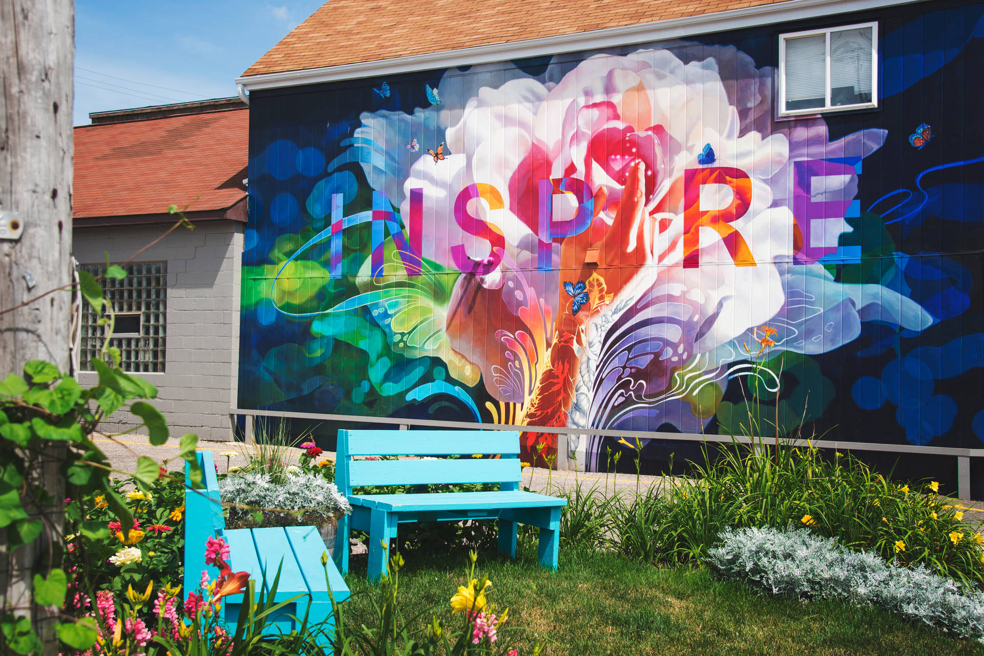 Colorful_ Inspire_ Mural_ Garden_ Setting SVG