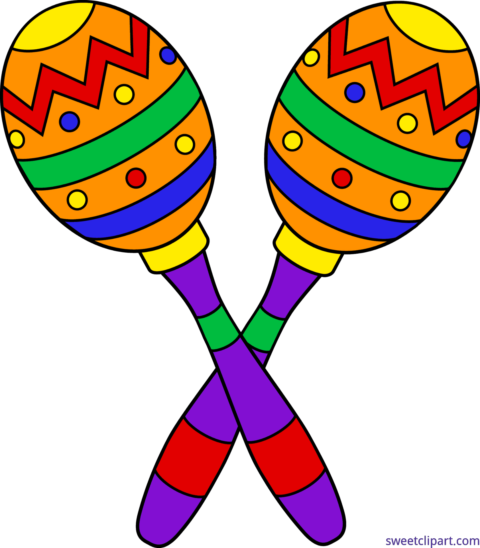 Colorful_ Maracas_ Clipart PNG