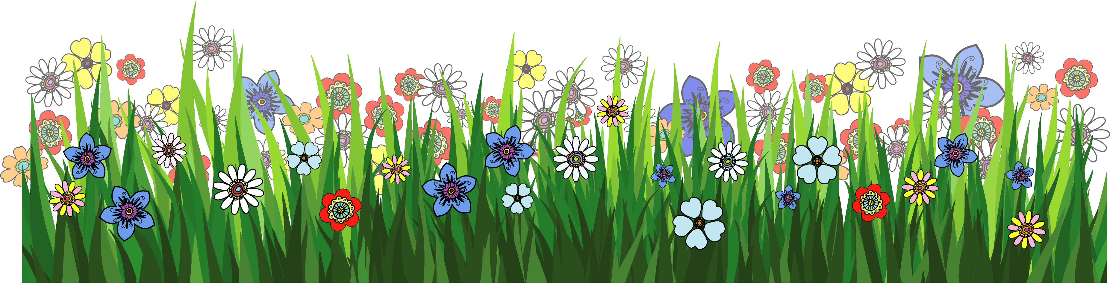 Colorful_ Meadow_ Flowers_ Banner PNG