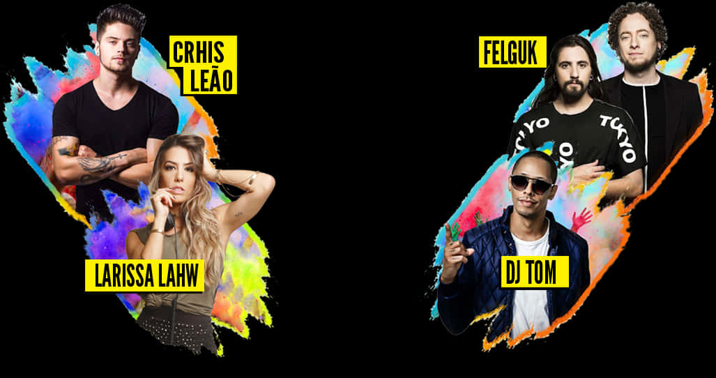 Colorful_ Music_ Artists_ Promo_ Banner PNG