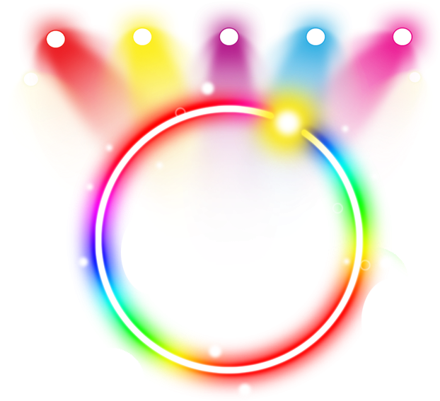Colorful_ Neon_ Lights_ Circle PNG