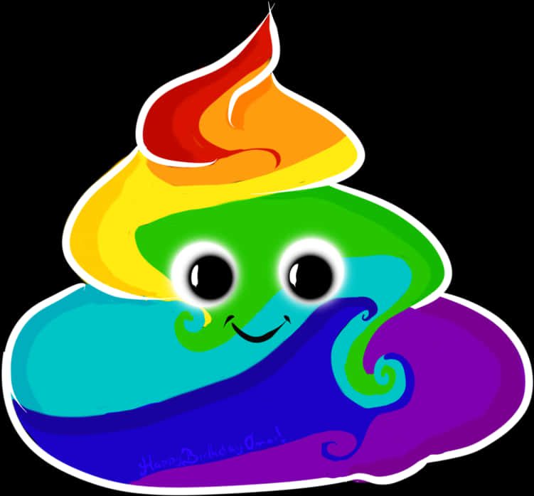 Colorful_ Poop_ Emoji_ Artwork PNG