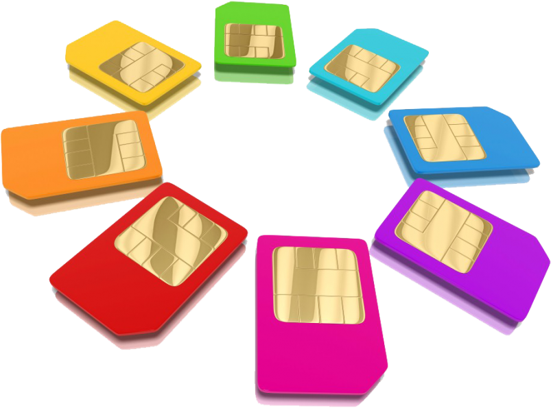 Colorful_ S I M_ Cards_ Array PNG