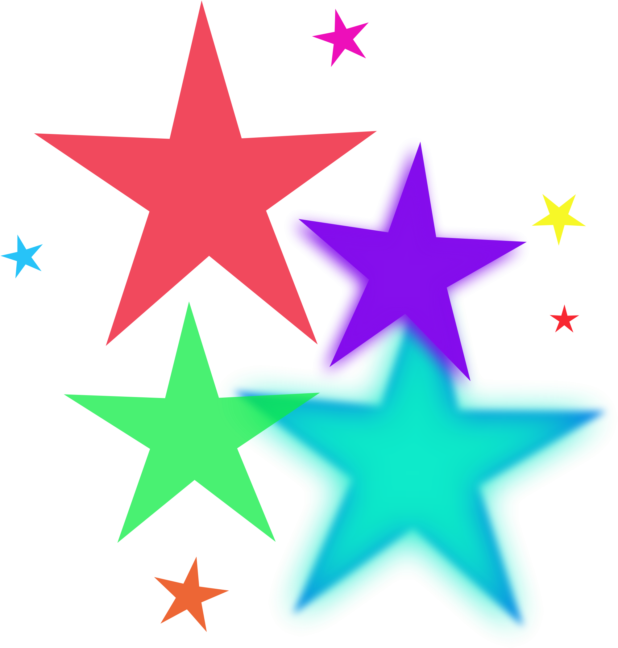 Colorful_ Stars_ Clipart PNG