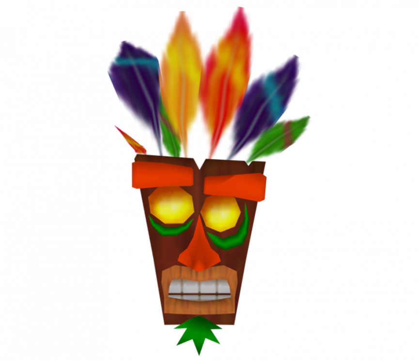 Colorful_ Tiki_ Mask_ Flames PNG