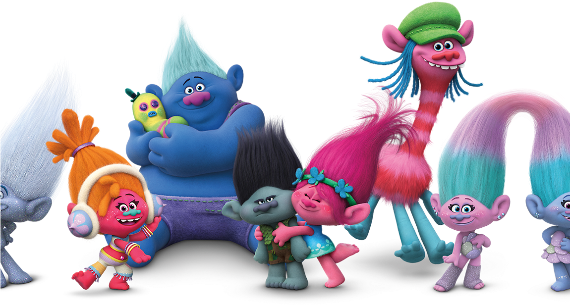 Colorful_ Trolls_ Characters_ Group PNG