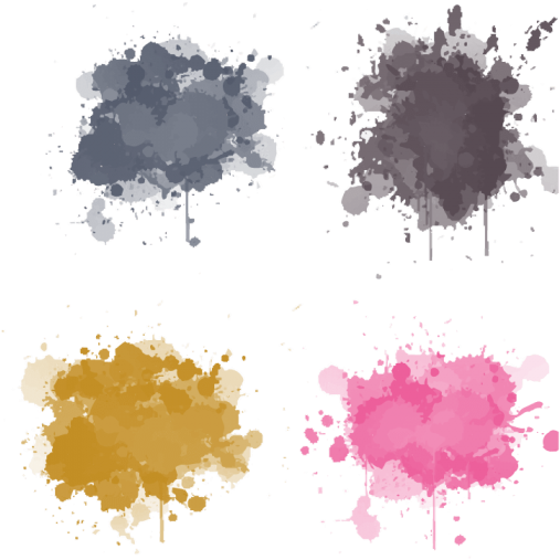 Colorful_ Watercolor_ Splashes_ Set PNG