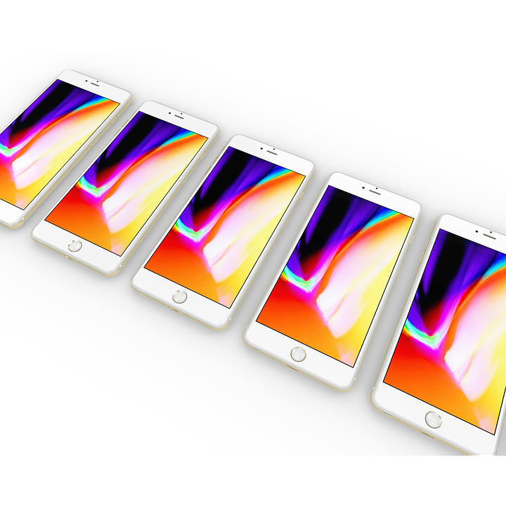Colorfuli Phones Display Art PNG