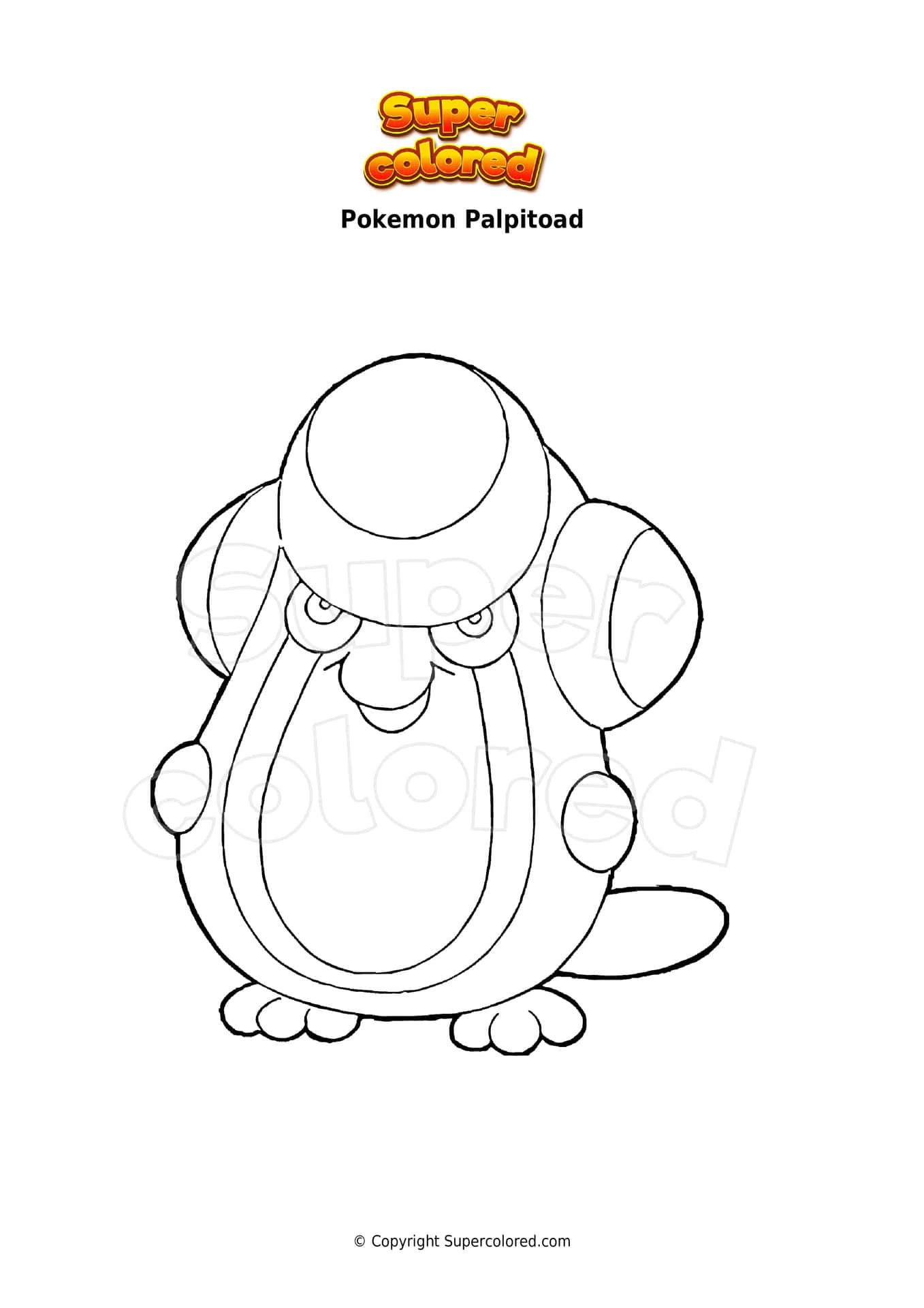Coloring Page Featuring Palpitoad Wallpaper