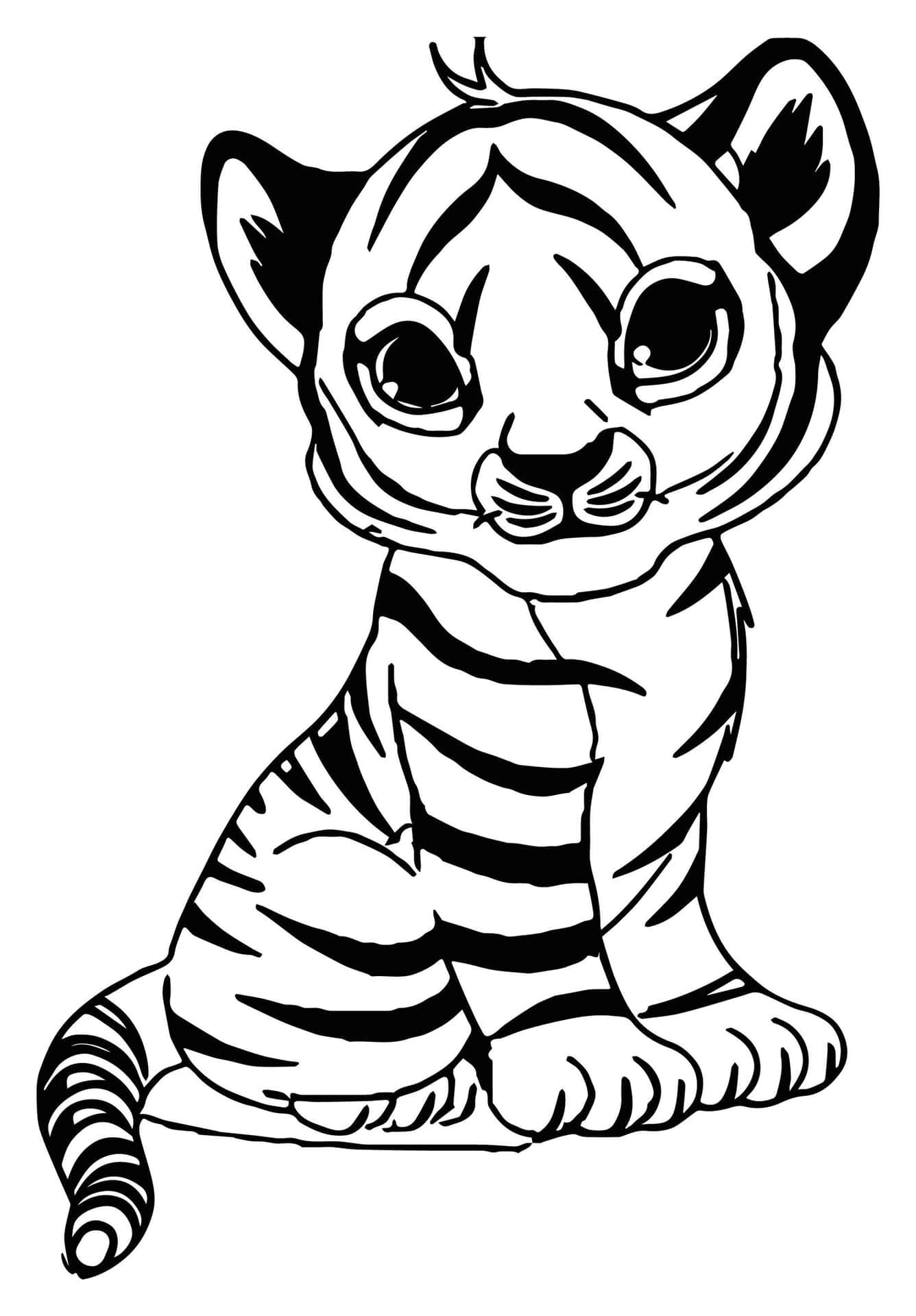 Cute Tiger Coloring Pictures