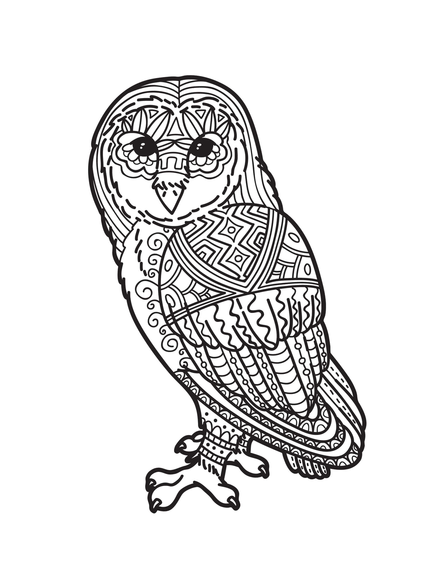 Tribal Owl Coloring Pictures