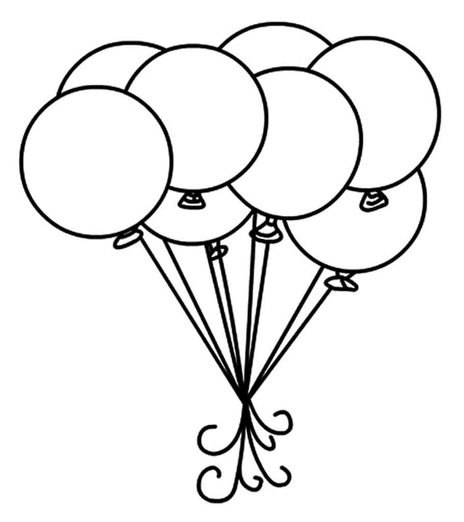 balloons coloring page