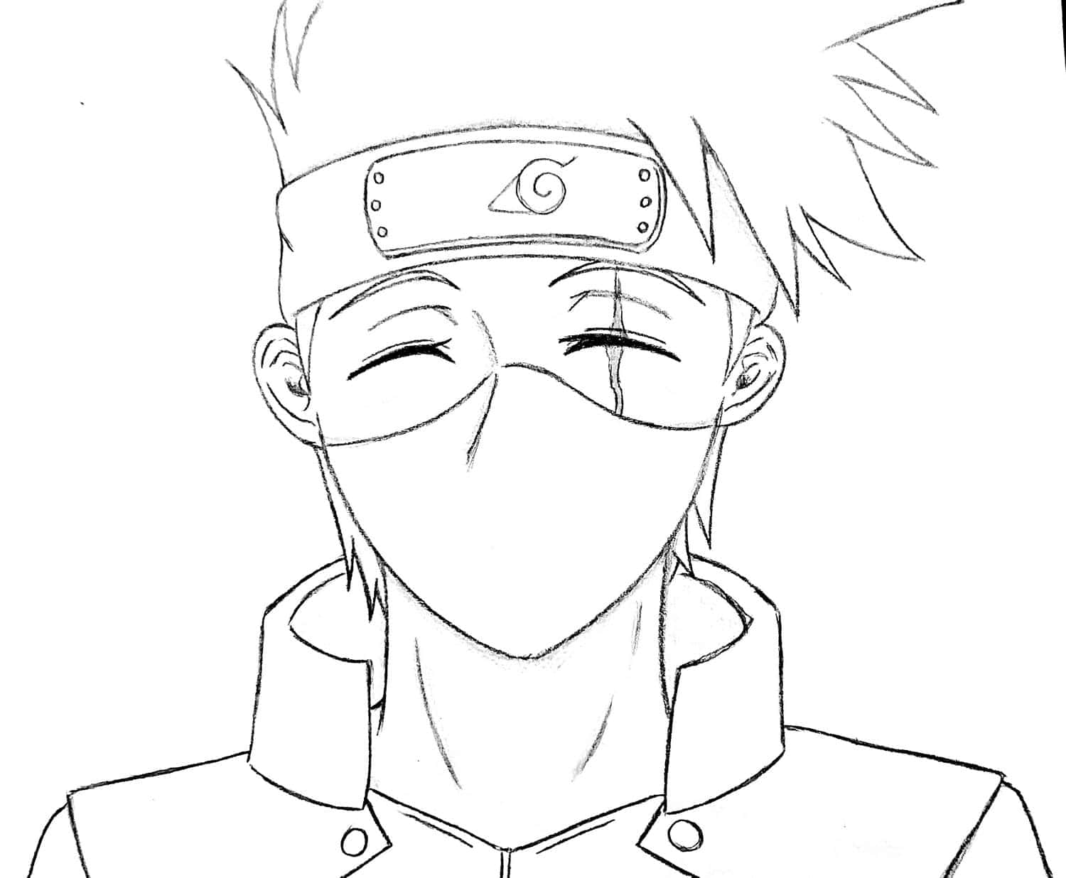 Image result for Naruto Kakashi coloring page  Naruto drawings, Anime  lineart, Naruto drawings easy