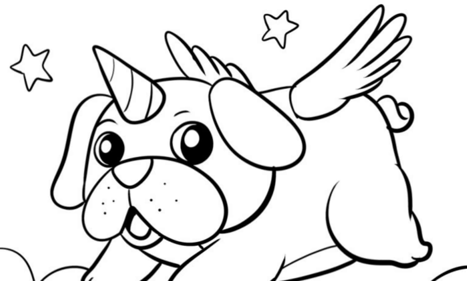 Cute Unicorn Puppy Coloring Pictures