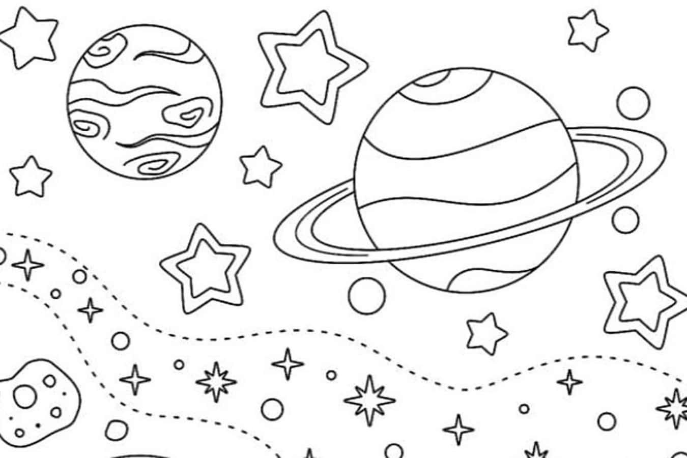 Planets And Stars Coloring Pictures