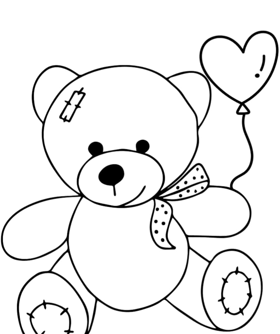 Cute Teddy Bear Hugs A Gift Box Line Drawing Cartoon Style Illustration On  A White Background Monochrome Sketch Design For Coloring Book Postcard  Greeting Cover Page Stock Illustration - Download Image Now -