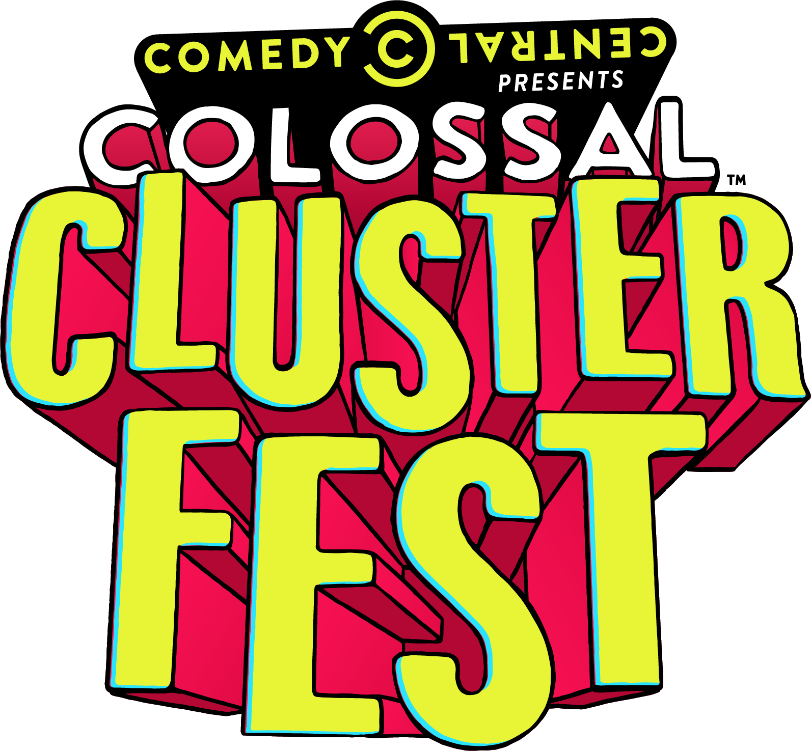 Colossal Cluster Fest Comedy Event Logo PNG